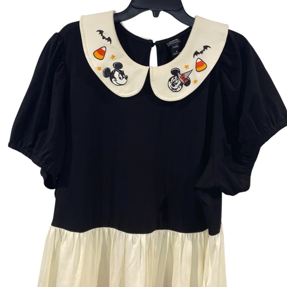Her Universe Disney Halloween Candy Corn Collared Dress Size 3 - Picture 3 of 8